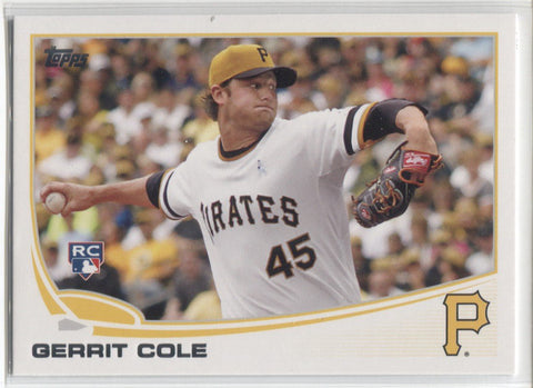 2013 Gerrit Cole Topps Update ROOKIE RC #US150A Pittsburgh Pirates 5