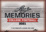 2021 Leaf Memories College Hobby Football, Box