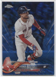 2018 Mookie Betts Topps Chrome BLUE WAVE REFRACTOR 44/75 #183 Boston Red Sox