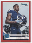 2019 A.J. Brown Donruss PRESS PROOF RED ROOKIE RC #314 Tennessee Titans 2