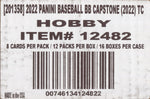 2022 Panini Capstone Baseball, 16 Box Case
