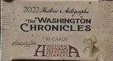 2022 Historic Autographs The Washington Chronicles Hobby, Pack
