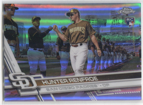 2017 Hunter Renfroe Topps Chrome REFRACTOR ROOKIE RC #18 San Diego Padres