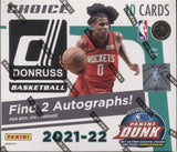 2021-22 Panini Donruss Choice Basketball, 20 Box Case