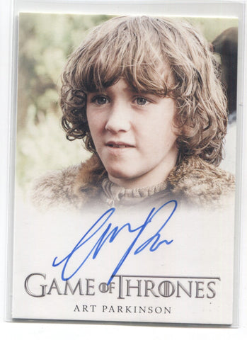 2022 Art Parkinson as Rickon Stark Rittenhouse Game of Thrones The Complete Series Volume 2 FULL BLEED AUTO AUTOGRAPH #NNO