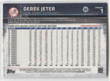 2015 Derek Jeter Topps Chrome #1 New York Yankees 2