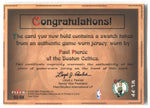 2003-04 Paul Pierce Flair WORLD LEADERS JERSEY RELIC #WL-PP Boston Celtics