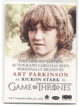 2022 Art Parkinson as Rickon Stark Rittenhouse Game of Thrones The Complete Series Volume 2 FULL BLEED AUTO AUTOGRAPH #NNO