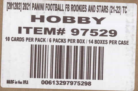 2021 Panini Rookies & Stars Hobby Football, 14 Box Case