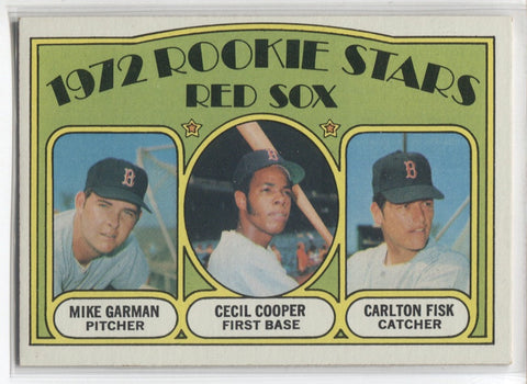 1972 Carlton Fisk Cecil Cooper Mike Garman ROOKIE STARS RC #79 Boston Red Sox *NRMT*