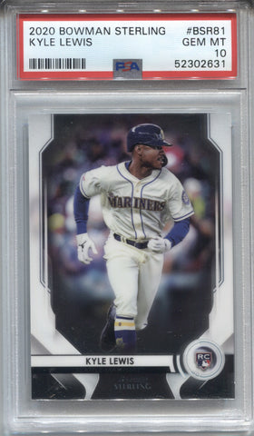 2020 Kyle Lewis Bowman Sterling ROOKIE RC PSA 10 #BSR81 Seattle Mariners 2631