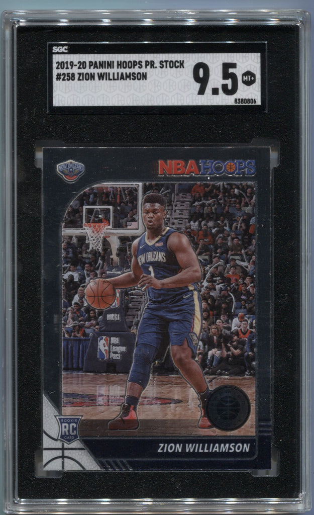 2019-20 Zion Williamson Panini NBA Hoops Premium Stock ROOKIE RC SGC 9