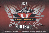 *LAST BOX* 2022 Leaf Valiant Football Hobby, Box