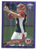 2011 Andy Dalton Topps Chrome PURPLE REFRACTOR 106/499 ROOKIE RC #11 Cincinnati Bengals