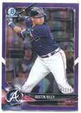 2018 Austin Riley Bowman Chrome PROSPECTS PURPLE REFRACTOR 110/250 #BCP155 Atlanta Braves