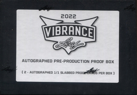 2022 Leaf Vibrance Autographed Pre-Production Proof Multi-Sport, Box