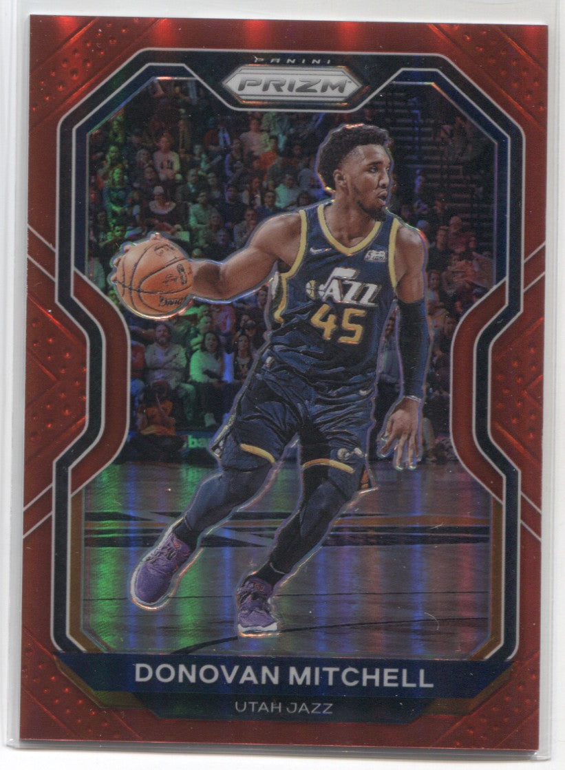 2020-21 Donovan Mitchell Panini Prizm RED 067/299 #67 Utah Jazz