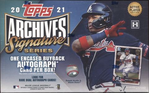 2021 Topps Archives Signature Active Baseball Hobby, Box