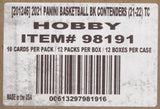 2021-22 Panini Contenders Hobby Basketball, 12 Box Case